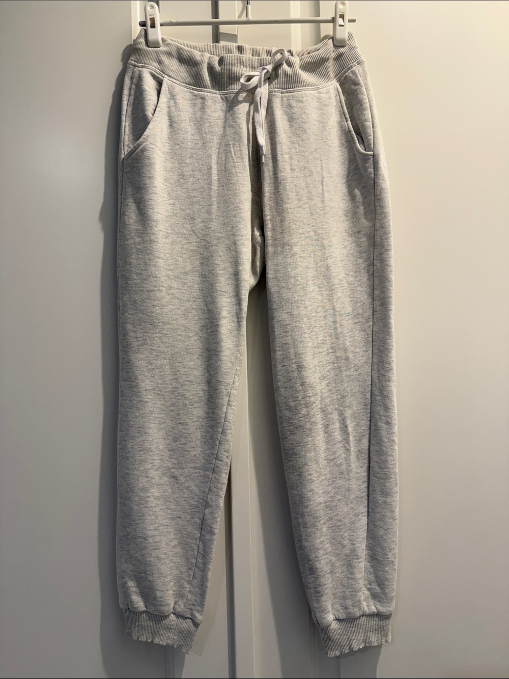 Women’s Cream/Gray Drawstring Jogger Sweatpants